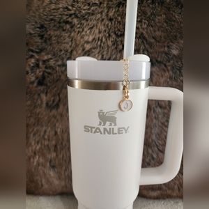 J gold Alphabet Letter Charm Accessories Stanley Cup ID Name Initial Letter